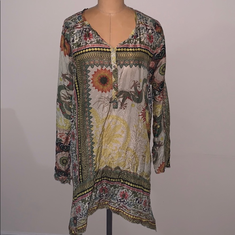 Johnny Was Silk Blouse
